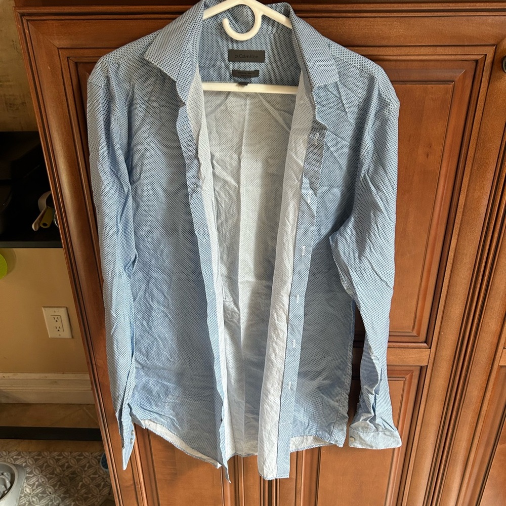 Calvin Klein Blue Patterned Shirt